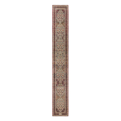 Antique One-of-a-Kind 3'1X18'2 Hand Knotted Area Rug