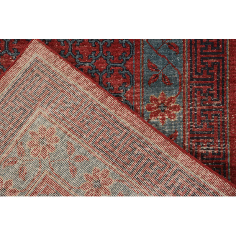 Distressed Homage Hand Knotted Wool Trellis Area Rug, Rectangle 10' x 14'