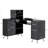BarberPub L-Shape Nail Desk with Multiple Drawer and Storage Cabinet-588218139