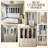 Abbate 2-Door 3-Drawer Wood and Glass Armoire