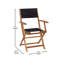 Chaise de patio pliante en acacia Zane