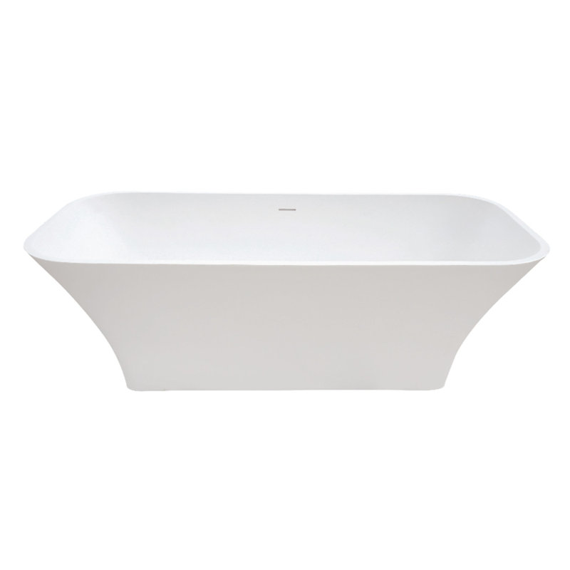 Baignoire autoportante rectangulaire à double face avec drain 68 pouces Kingston Brass