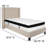 Aluino Tufted Upholstered Platform Bed w/ Memory Foam Pocket Spring Mattress-262001768-262001769