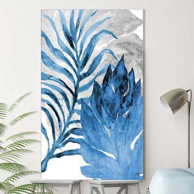 " Blue Fern And Leaf I " by Elizabeth Medley