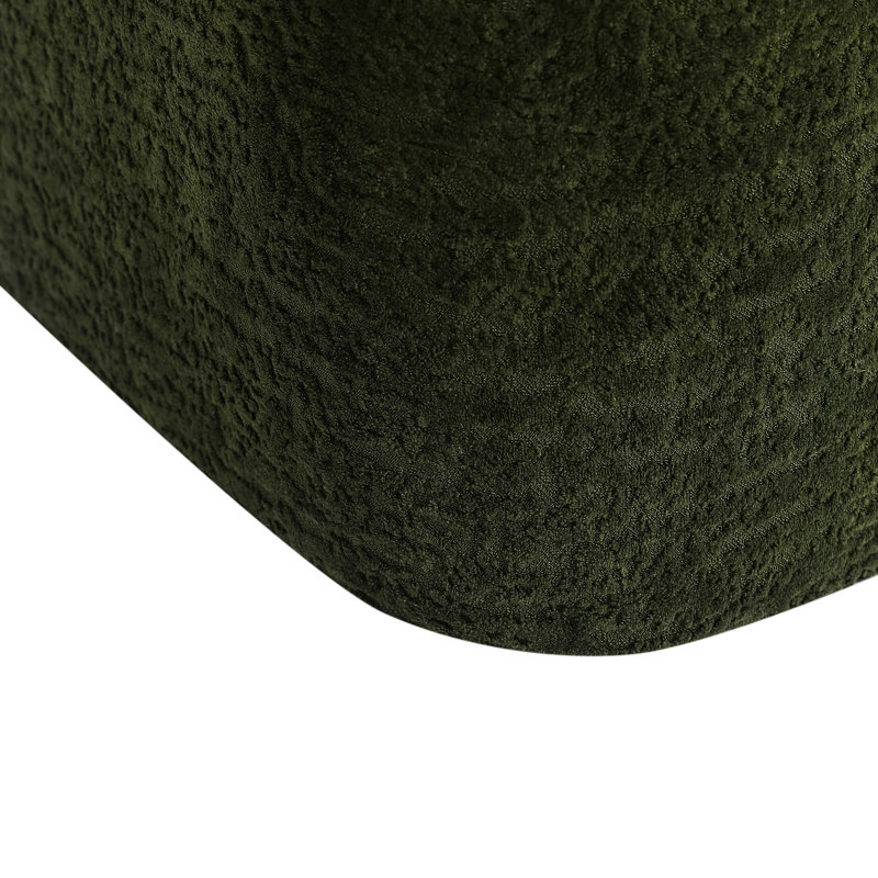 Repose-pieds rectangulaire en velours avec repose-pieds, Vert foncé