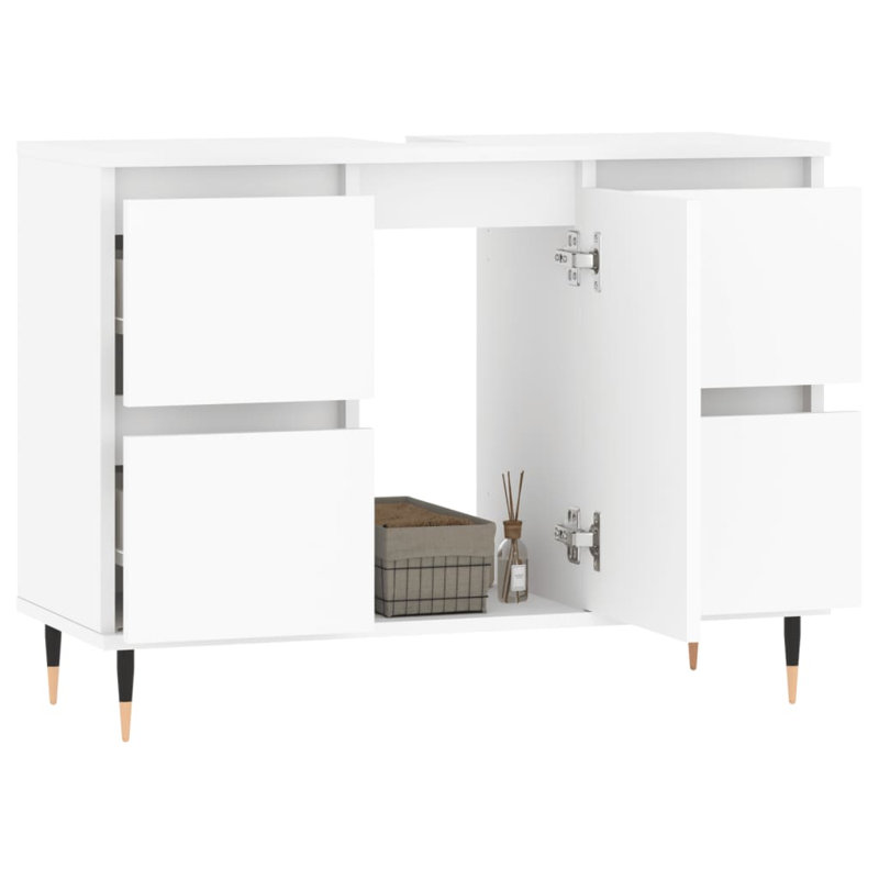 Markaila Floor Mounted Bathroom Cabinet, White