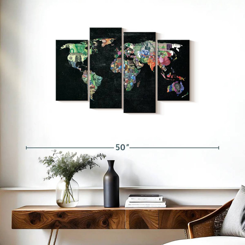 Carte du monde Keiri, H 22 po x l 36 po