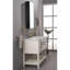 Armoire de salle de bain 18 po x 36 po avec rangement - noir mat, aluminium, verre dur, espace intérieur suffisant 18 po x 36 po