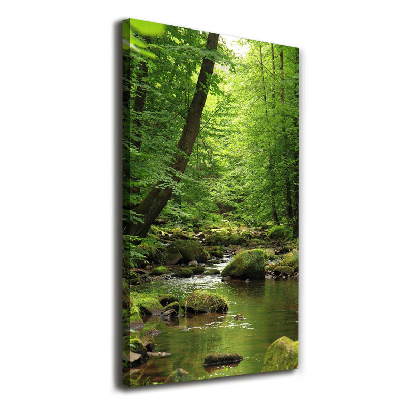 River In The Forest - Wrapped Canvas Print