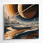 Art mural sur toile Space Saturns Moon Titan Gray-598622956