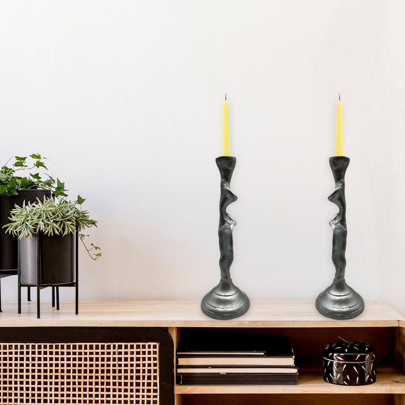Chandelle conique en aluminium H 13,5 po, Argent