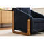 Fauteuil moderne en tissu de chenille, assise rembourrée et structure en bois - cadre de fauteuil bleu, confortable pour le salon-985760110