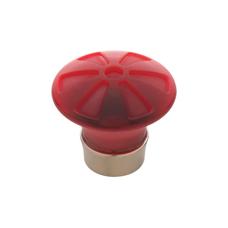 (5 Pack) 1-9/16 inch Water Colours Knob, Garnet/Satin Nickel