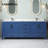  84" Blue Bathroom Vanity: Two Stain-Resistant Solid Surface Sink Tops ,6 Internal Drawers,Easy Installation-520404278