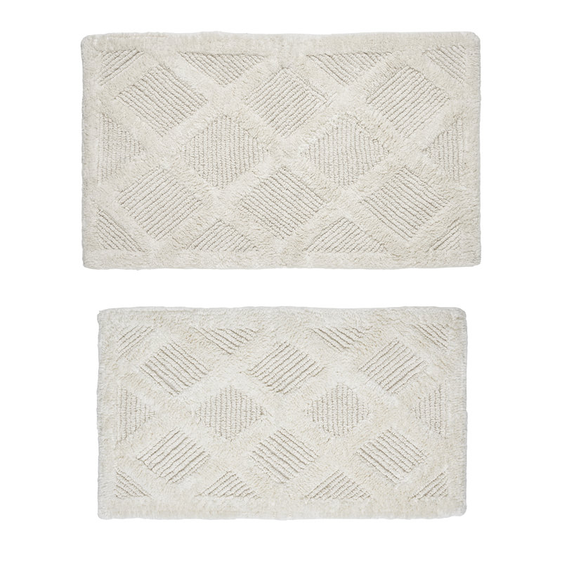 Gerlinda Cotton Blend Bath Rug, Ivory
