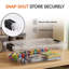 Ensemble de 3 bacs de rangement transparents Latitude Run® avec couvercles en plastique pour la maison-1573624134