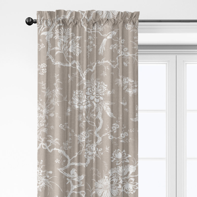 Ensemble de 2 panneaux de rideaux en coton Elwood, L 50 po x L 108 po, Natural