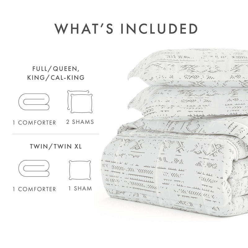 Light Gray Reversible Microfiber Twin Comforter Set