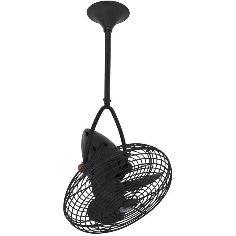 13" Jarold 3 Blade Ceiling Fan, Black
