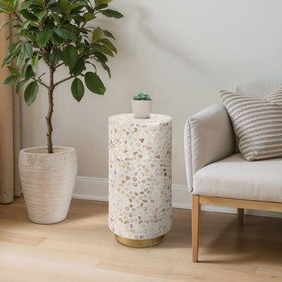 Sagebrook Home 23" Allerd Mother & Pearl Cocktail Table
