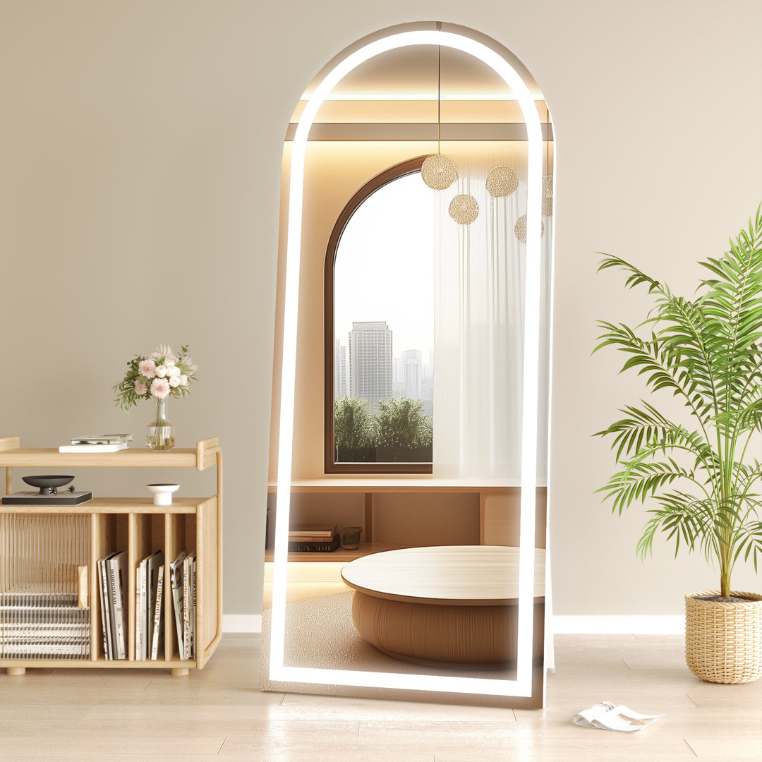 Phaih Arch Modern & Contemporary Lighted Full-Length Mirror with Tempered Glass & 3-Year Warranty Ivy Bronx 