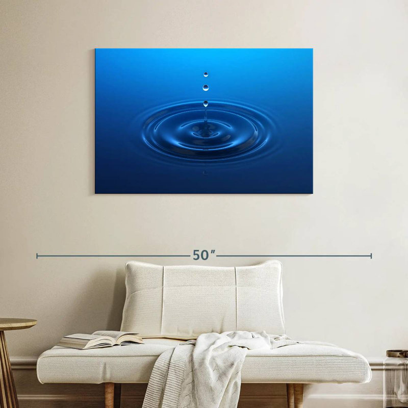 Alvord Blue Water Drop, 26" H x 39" W