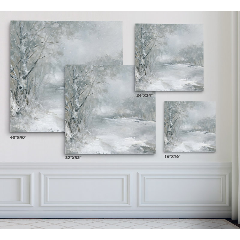 «Winter Wonderland», reproduction de peinture à l'huile, Toile tendue, H 16 po x l 16 po x P 1,5 po