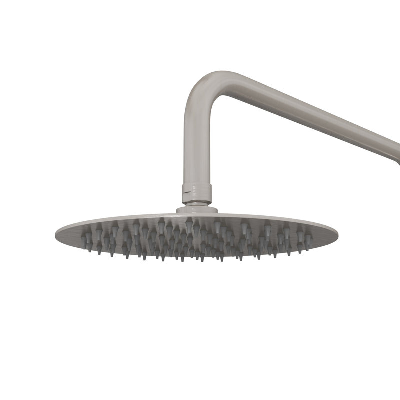 Abyss Exposed Wall Mount Shower Faucet Set with Hand Shower (Valve Included), Brushed Nickel