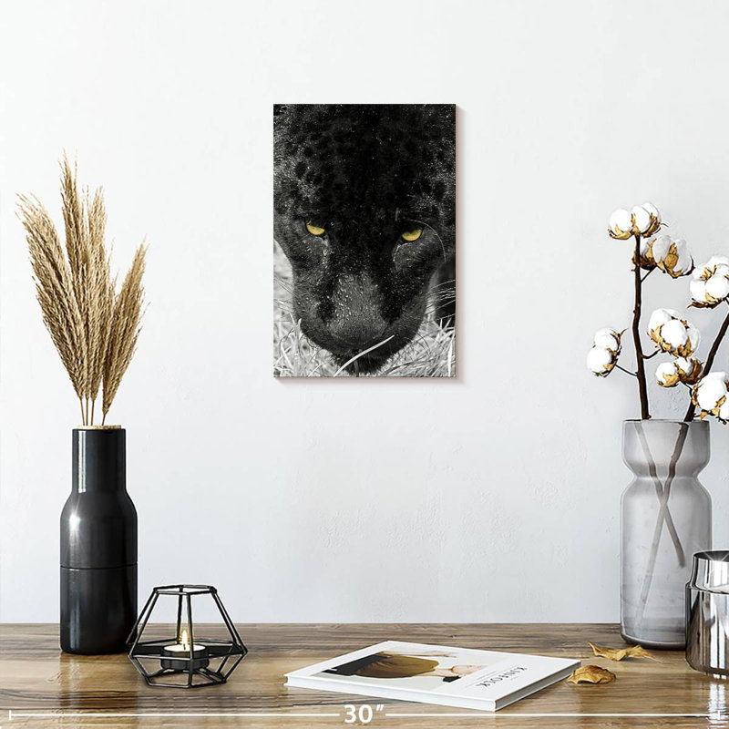 Brampt Black Panther Face, 12" H x 8" W