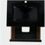 Lavabo de salle de bain 24 po avec lavabo en céramique noire et 2 tiroirs