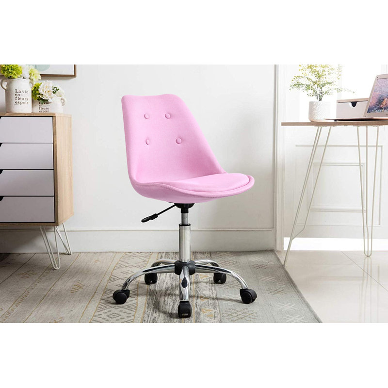 Chaise de travail en tissu Gina, Rose