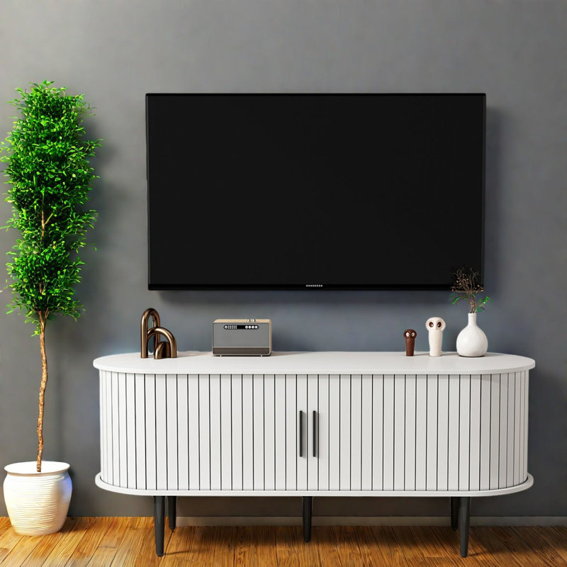 Meuble de rangement pour téléviseur et centres de divertissement, console moderne en MDF de 47 pouces