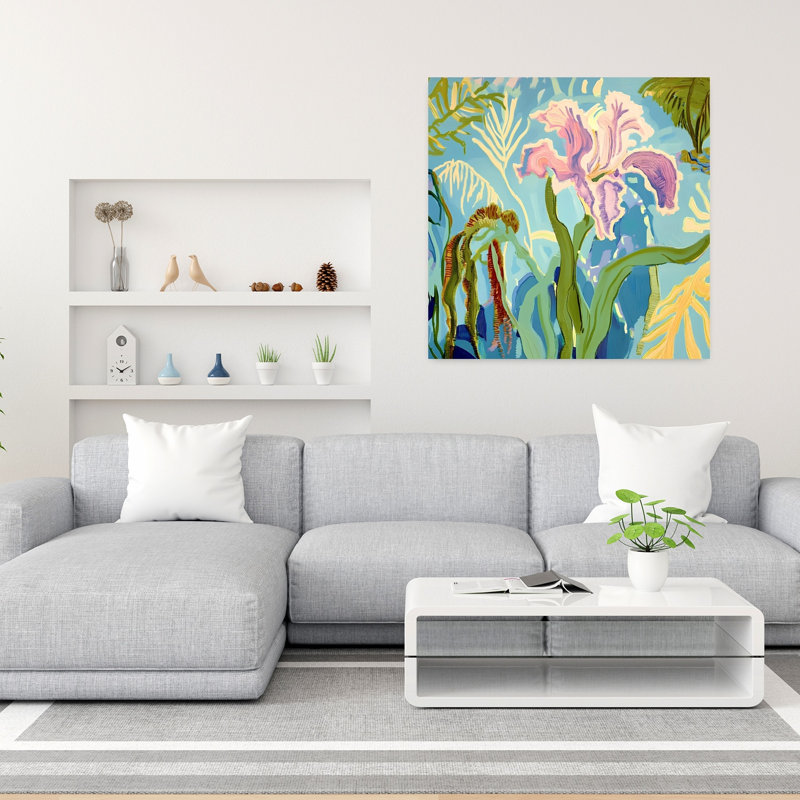 Art contemporain contemporain, art tropical abstrait, H 36 po x l 36 po