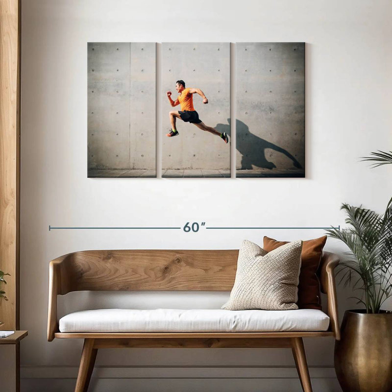 Jumping Man, 28" H x 45" W