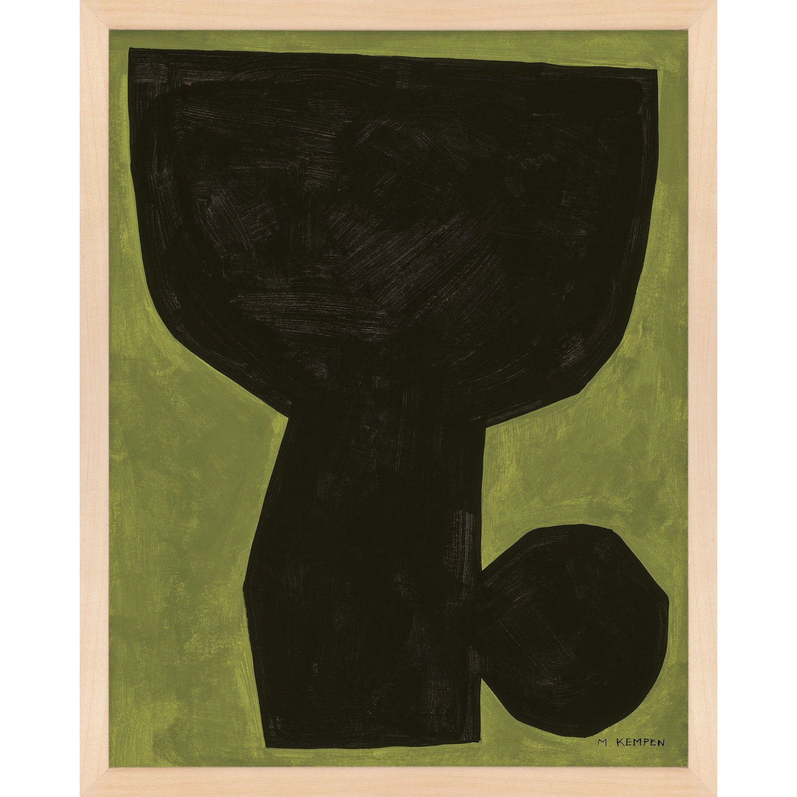 Module On Green 1 by Michael Kempen, Yellow, 25" H x 20" W x 1.25" D