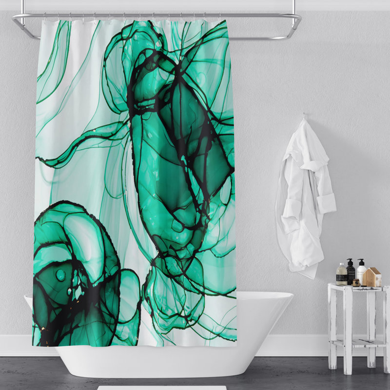 Rideau de douche abstrait Dorretta, H 83 po x l 70 po