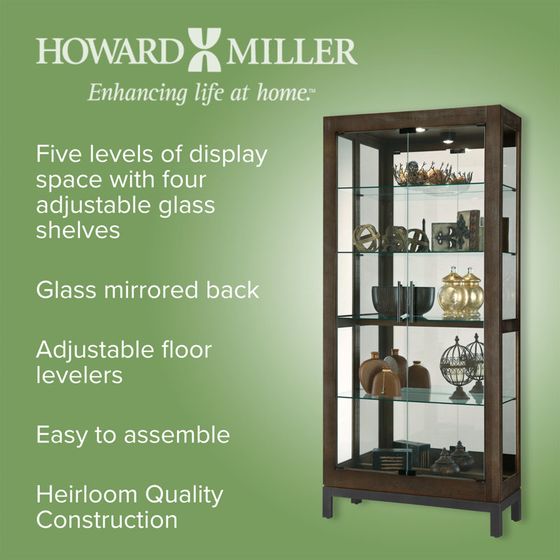 Howard Miller Quinn III Curio Cabinet, Aged Java