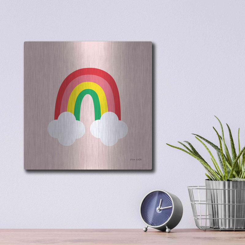 «Bright Rainbow II» par Ann Kelle Designs, art mural en métal, H 12 po x l 12 po