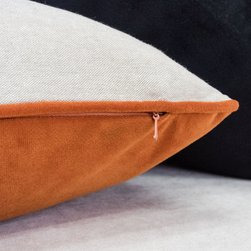  Halloween Throw Pillow, Orange/Beige