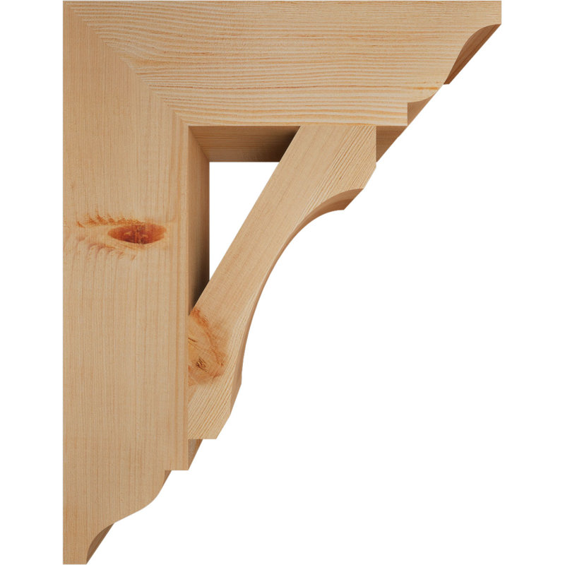 Support en bois rustique traditionnel BKTLEC01, Douglas (lisse), H 18 po x l 3,5 po x P 14 po