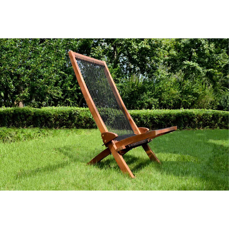 Chaise pliante en bois massif pour les loisirs d'extérieur