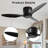 Flush Mount Ceiling Fan Without Light, 3 Reversible Blades, With 6 Speeds Reversible Dc Motor,Low Profile Ceiling Fan With No Light For Living Room Kitchen Bedroom-1674953249