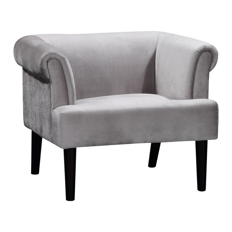 Zev Upholstered Armchair, Grey