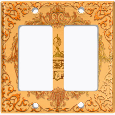 Patterned 2 - Gang Toggle Light Switch Standard Wall Plate