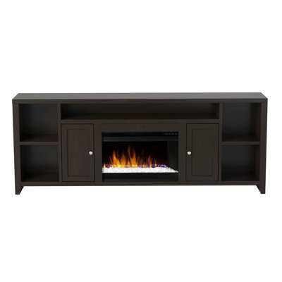 Meuble télé 84 po Urban Loft, jusqu'à 95 po, 2 portes, 5 tablettes, flamme, température, luminosité, effet et support électrique inégalé de 84 po, style, tablettes, flamme télécommandée