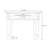 Beige Solid Wood Freestanding Fireplace