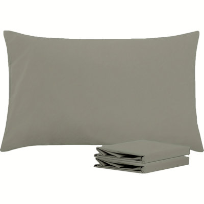 Easy Care Brushed Microfiber Pillowcases With Envelope Closure By Lotechicw Dark Gray