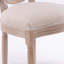 Chaise de salle à manger à structure française en bois massif avec dossier en rotin