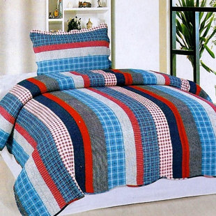 Modern & Contemporary Cotton Striped Quilt