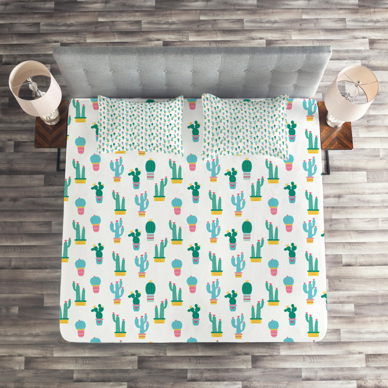 Coastal Polyester Coverlet, King Bedspread + 2 Shams
